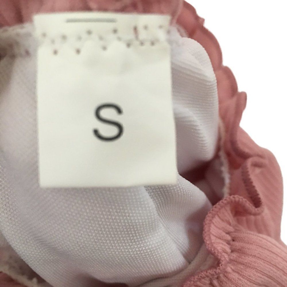 Rose colored 2 piece bathing suit  size small - Picture 2 of 3